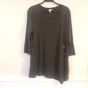 Misia Grey Scoop Neck Tunic‎ Top